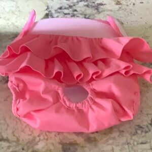 Pink Ruffled dog diaper never used